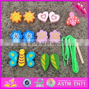 2016 New Design Educational Wooden Toddler Threading Toys W11E063 thumbnail-5