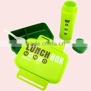 Plastic Lunch Box With Water Bottle thumbnail-3