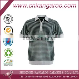 Direct Factory Wholesale Stripped US Polo Shirt Design OEM Bulk Order thumbnail-1
