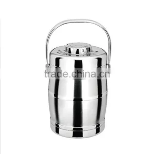 China Metal Ice Bucket Manufacture OEM Insulated Ice Bucket Stainless Steel Mini Ice Bucket With Lid thumbnail-1