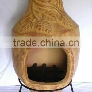 Clay Chimney With Metal Stand, Fire Shelf and Lid thumbnail-1