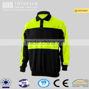 Fluorescent High Visibility Long Sleeves High Quality Reflective Safety T Shirts thumbnail-1