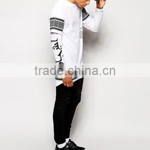 Lastest Men's Long 100% Cotton Screen Printing Oversized T Shirt thumbnail-3