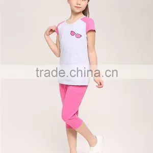2016 Fashion Dress Leisure Short Sleeves t Shirt Children's Suit of Clithes for Little Girls thumbnail-3