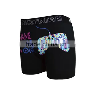 Plastisol Printed Sexy Men Spandex Cotton Unerwear Boxer thumbnail-2