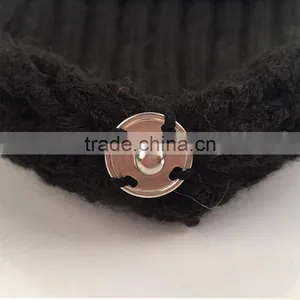 Myfur Fashion Detachable Raccoon Fur Pom Poms Knit Beanie Cap for Adults thumbnail-4