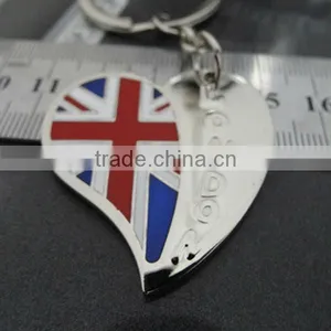 Fashion Heart Shape Metal London Souvenirs Keychain thumbnail-1