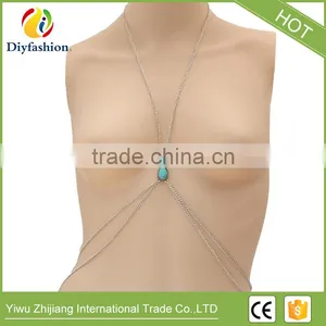 Hot Sell Bohemian Retro Alloy Turquoise Body Chain thumbnail-6
