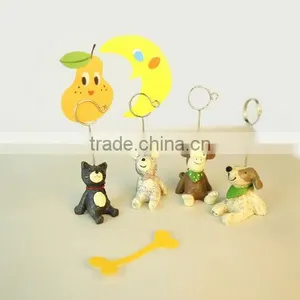 Novel Cute Cartoon Animal Shape Name Card Paper Clips Stand Resin Craft for Logo Custom thumbnail-2