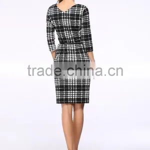 Wholesale Women Clothes Casual Knit Dress Long Sleeve One-piece Dress SD27 thumbnail-1
