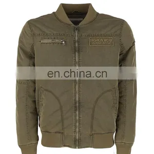 Unisex Nylon Washed Bomber Jacket,custom Wholesale Bomber Jacket thumbnail-2