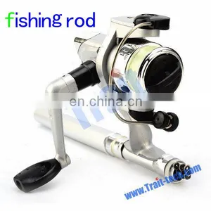 Wholesale Mini Aluminum Fibre Glass Retractable Pen Fishing Rod With Reel thumbnail-1