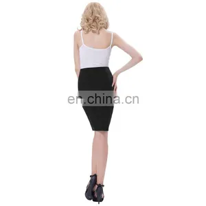 Kate Kasin Occident Women's OL High Stretchy Hips-Wrapped Black Pencil Skirt KK000269-1 thumbnail-5