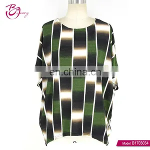 Crew Neck Latest Design Summer Wholesale Tunic Female Tops thumbnail-1