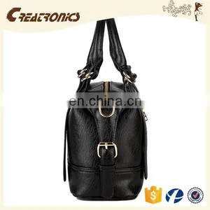 CR Low MOQ Requirements pu Material Large-capacity Portable Long Handle Dark-blue Colors Noble Elegant Ladies Leather Bag Models thumbnail-5