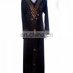 Women's Black Lycra(Stretchable) Diamond Stone Work Islamic Burqa / Casual Daily Wear (dubai Abaya 2017) thumbnail-1