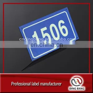 High Quality Promotion Cheap House / Hotel Use And 4 Holes Type Cutsom Printed Metal Changeable Number Nameplate thumbnail-1