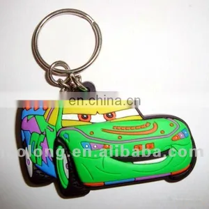 2D Factory Price Custom Car Logo and Shape Soft Pvc Plastic Keychains,rubber Keyring thumbnail-1