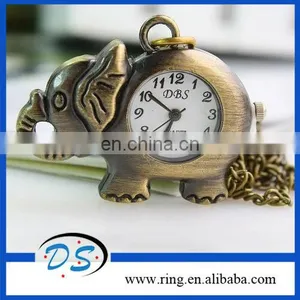 Copper Long Chain Vintage Style Elephant Key Chains With Watch thumbnail-1