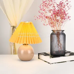 Led Night Light Usb Bedroom Bedside Lamp Decoration for Home Table Lamp Creative Nordic Retro Pleated Gift Desk Lamp thumbnail-4