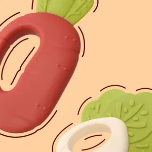 China Manufacturer Food Grade Soft Teether Silicone Baby Teether thumbnail-2