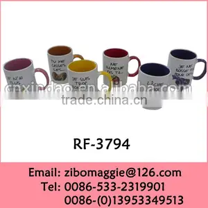 U Shape Promotional Colored Fruit Print Porcelain Drinking Mug With Wholesale Price thumbnail-1