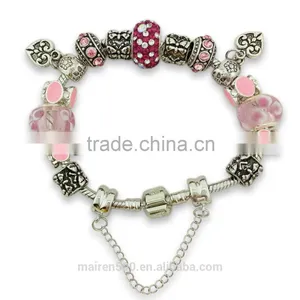 MNP131 European Crystal Stone Beads Bracelet thumbnail-1
