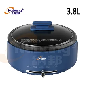 3.8L Multi Function Hot Pot Noodles Electrical Stir Fry Cooker Available With Steamer Tray thumbnail-2