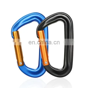 JRSGS Customized Small Keychain Carabiner Snap Lock Hook Tool Aluminum D Shape Rock Climbing Carabiner Clip S7802 thumbnail-1