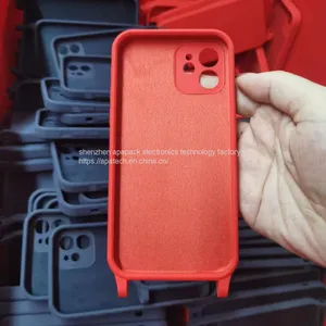 2023 Latest Apple Silicone With Strap Casing For IPhone 6 7 8 Plus X Xr 11 12 13 14 Pro Max For IPhone Clear Case thumbnail-3