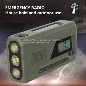 Portable Solar Radio, Emergency Radio With Crank, Dynamo DAB/FM Radio,4500mAh Rechargeable Powerbank,Bluetooth Speaker,USB Phone Charger,LED Flashlight & Reading Light,SOS Alarm,Camping,outdoor thumbnail-4