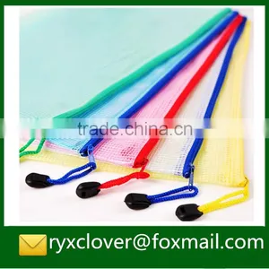 PVC Waterproof Grid Zip Document Bag/pencil Bag thumbnail-2