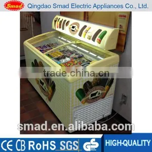 Sliding Glass Curved Door Display Chest Freezer Price thumbnail-4