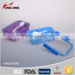 Plastic Food Storage School Office Lunch Box With Spoon thumbnail-2