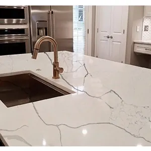 Code：1388，Calacatta Artificial Stone Quartz Slab Kitchen Countertops thumbnail-3
