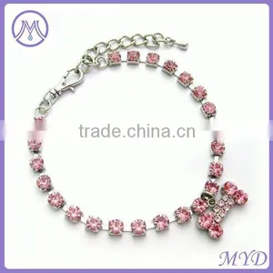 Customized Crystal Stone Pearl Dog Necklace Jewelry for Small Pets thumbnail-6