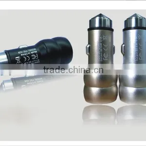 2015safety Hammer Car Charger for Cell Phone Ipad Metal Aluminum With Broken Window Hammer Design Function thumbnail-1