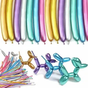 Wholesale 100pcs a Pack Cb260 Colorful Latex Helium Modeling Party Diy Magic Long Balloon for Birthday Decoration thumbnail-4