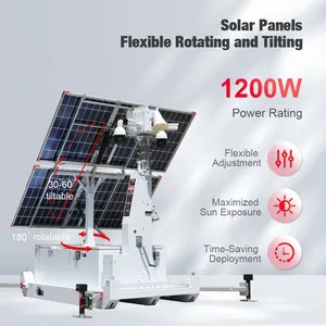 HiSKID-II Solar Power CCTV Tower With Skid Base for Construction Site Security thumbnail-3