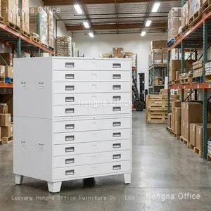 Mobile Blueprint Storage Cabinet | With Heavy Duty Wheels & Side Handles | for Construction Site thumbnail-1