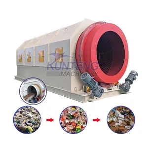 Municipal Waste Sorting Machine Waste Treatment Machinery Garbage Trommel Screening Machine thumbnail-1
