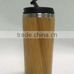 Mlife Hot Sell on Banboo Outer and Stainless Steel Inner Water Bottle thumbnail-6