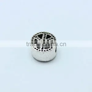 Wholesale Peace Symbol Shape Zinc Alloy Slider Beads With Round Hole for Bracelets thumbnail-2