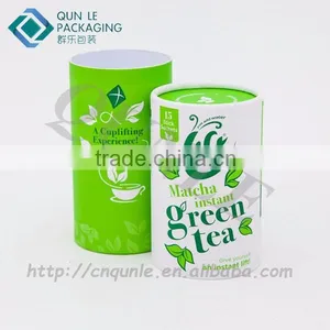 Custom Design Paper Tube Boxes for Instant Matcha Tea Bags thumbnail-3