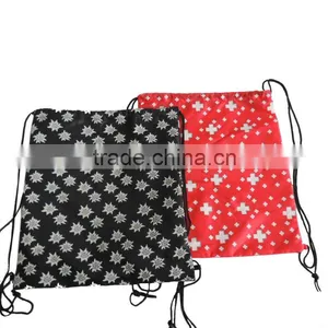 190T Full Printing Drawstring Backpack Matching Bag Shoes Bag thumbnail-1