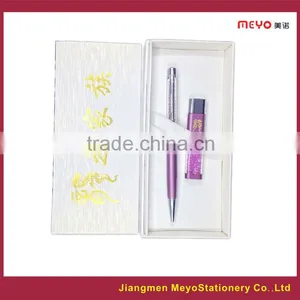 Hot-selling Crystal Pens,Pen With Crystal and USB Gift Set thumbnail-1
