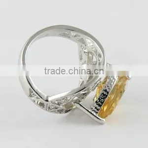 Ray Of Light Yellow Citrine Ring, Handmade Silver Jewelry, Online Silver Jewelry thumbnail-6