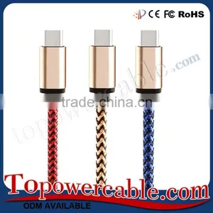 Braided Fabric Fast Charging USB 3.1 Type C Charging Braided Data Cable thumbnail-6