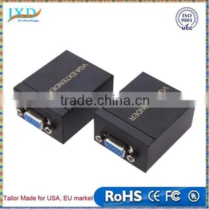 60M VGA Signal to RJ45 Signal Extender Transmitter + Receiver Set Single Ethernet Cable thumbnail-1