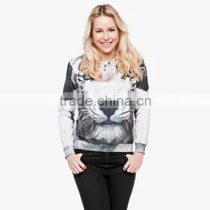 Unsex Withou Hood Sublimation Animal Crew Neck Sweatshirt thumbnail-1
